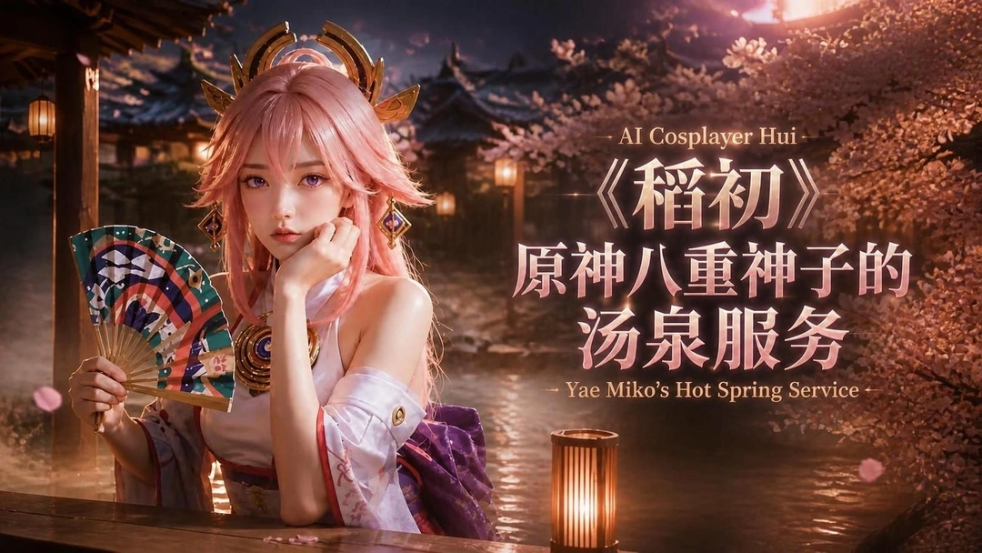 AI Cosplayer Hui 《稻初》原神八重神子的汤泉服务