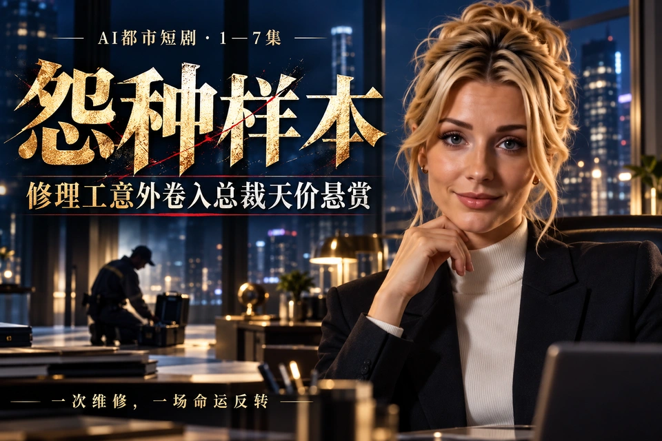 AI短剧《怨种样本》合集全集完整版 总裁悬赏百万找人，修理工以为自己摊上大事