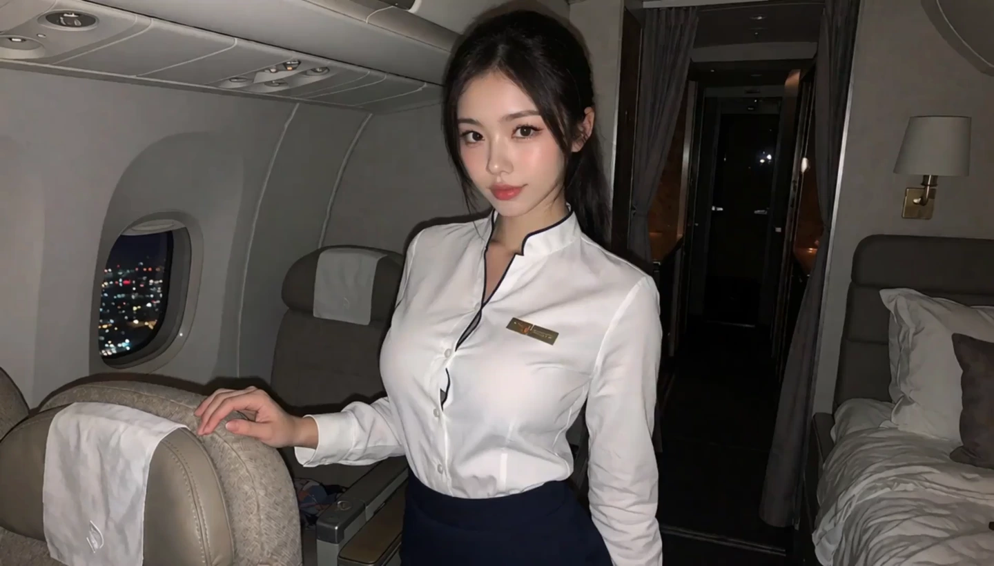 我在飞机上内射了性感的空姐