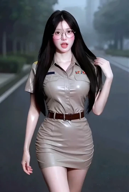 饥渴的泰国女教官和大叔在大马路上干了起来