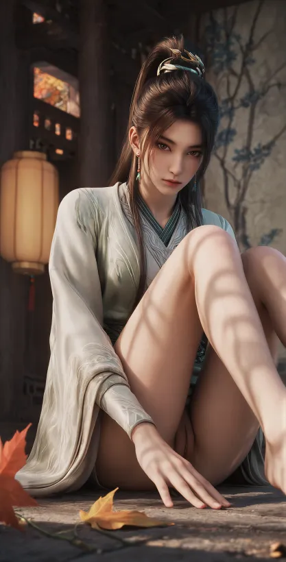 AI Porn - 剑来 宁姚：青衣枫叶床景交合图集 140P