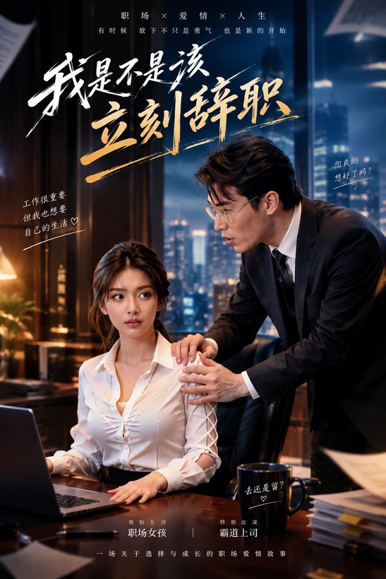 《我是不是该立刻辞职》职场OL绝美女子被老板干了